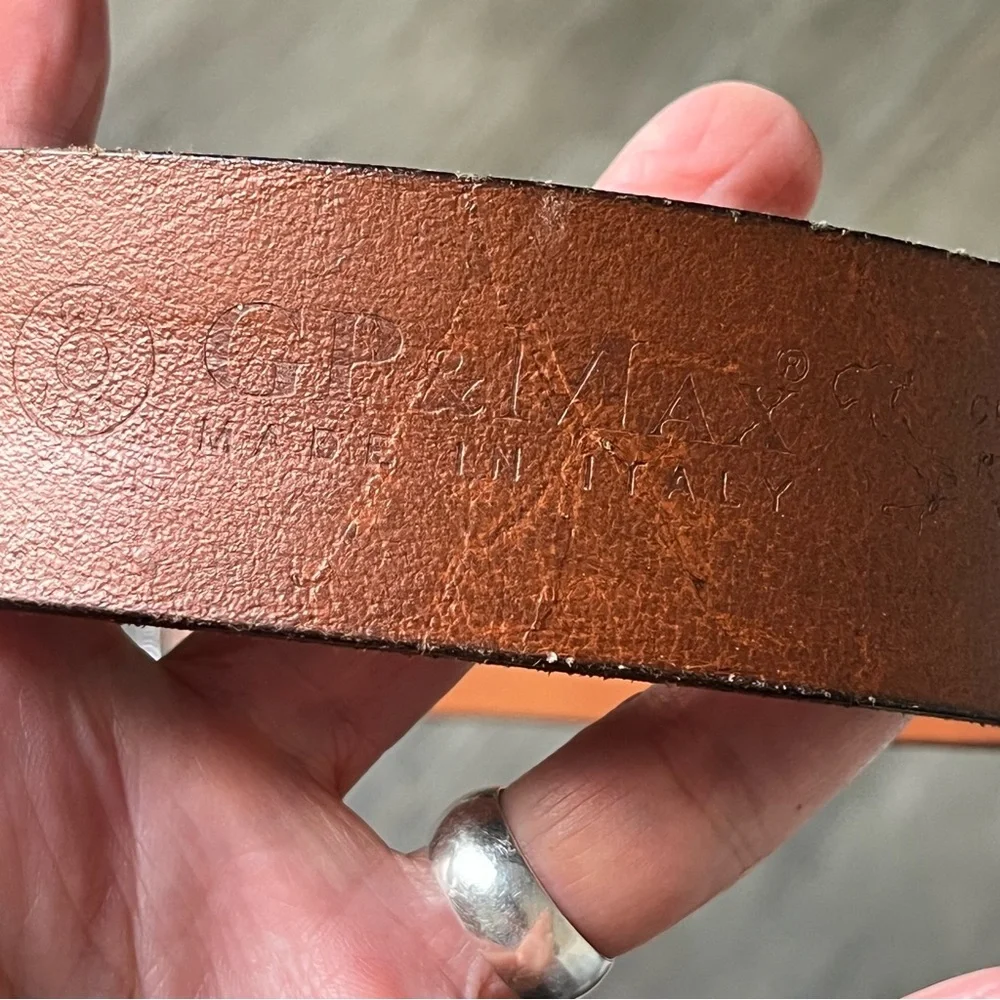 GP&Max Made in Italy Leather Belt Sz 38/40